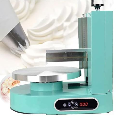 Oiyekntd Cake Decorating Machine Cake Cream Spreading Coating Smearing Machine Automatic Cake Cream Smoother Adjustable Cake Scraper for 4-12inch Cake,Green