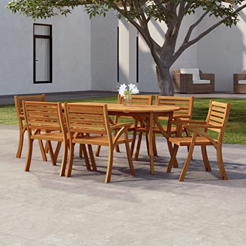 CKioict Outdoor Tisch Terrassentisch Stehtisch Outdoor Gartentisch 200x90x75 cm Massivholz AkazieFür Gärten, Rasenflächen, Balkone