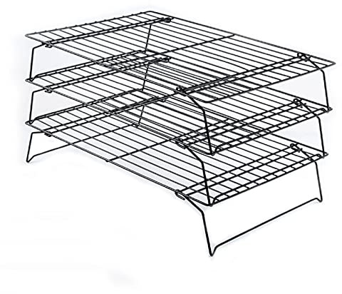 Carbon Steel Baking Cooling Rack Non-stick Grid Cake Stand Multi-Layer Bread Biscuit Cookie Tray Kitchen Accessories Wire Cookie Cooling Racks For Cooking And Baking Stackable Folding