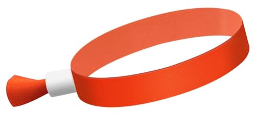 Lahdrhab 100 StüCk Stoff-Event-ArmbäNder, Farbige ArmbäNder für Veranstaltungen, für Leichtes Konzert-Armband (Orange)