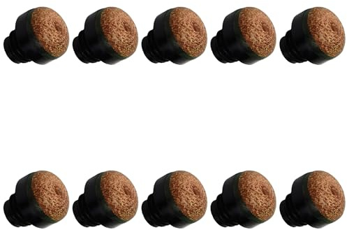 Generisch 10 Stück Billard Queue Schraub Leder M8