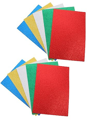 DIYEAH 10stücke Glitzer Schwamm Papier Kunst Papier DIY Handwerk Material Für Projekte Und Dekorationen