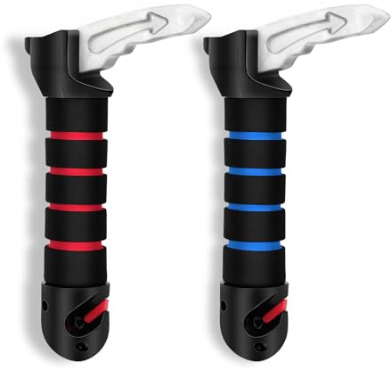 BLINGOOSE 2 Stück Auto Türgriff für ältere Menschen Car Haltegriff Einstiegshilfe Griff Ausstiegshilfe Autotürverriegelungsgriff Stützgriff Mobilitätshilfe Handle mit Fensterbrecher und Gurtschneider