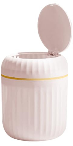 XUQEAYWD Petite Poubelle De Table, 16.5x13cm Corbeille Du Bureau Avec Couvercle En Plastique Réutilisable, Pour Cuisine, Coiffeuses, Salles De Bains