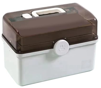 Fangxuee Contenitore Multistrato per La Casa per Conservare Medicinali e Forniture di Pronto Soccorso, Scatola Medica Multistrato di Grande Capacità