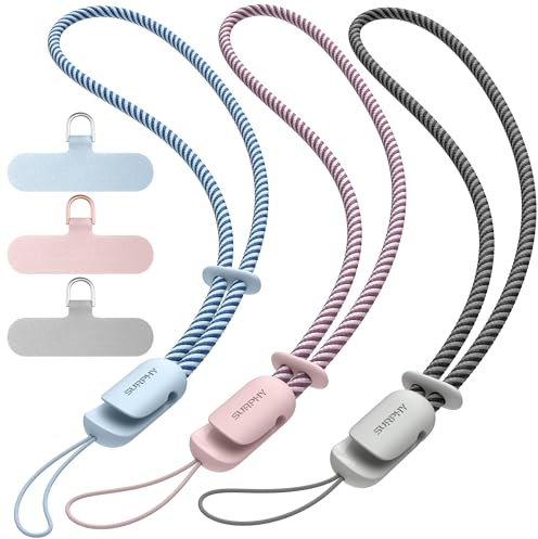 SURPHY 3 Pack Phone Wrist Strap with Phone Tether Tab Adjustable Lanyard | Anti Theft Phone Strap Soft Comfortable Hand Strap Essentials for Travel, Cruise, Phone Accessories