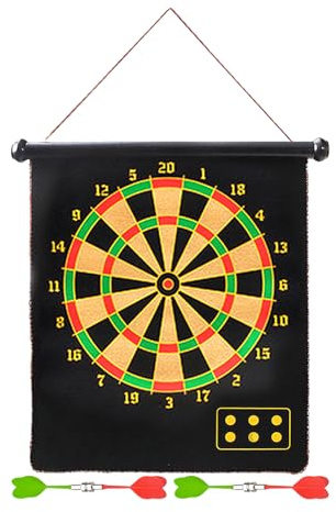 Xasbseulk Dart Board for Kids, Magnetic Dart Board | Play party Game Indoor Outdoor,Rolling a doppio lato dardo per bambini adulti giochi da tavolo da dardo all'aperto interno
