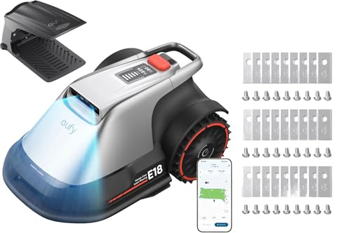 eufy E18 Robot Tondeuse sans Fil périphérique ni RTK+Boîte de Lames de Rechange eufy