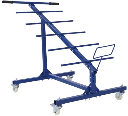Hubxinly Portable Wire Spool Caddy Transportable Multiple Axle Cable Dolly 5 Rods Adjustable Wire Cart and Dispenser 300lbs Capacity Reel Stand with Wheels for Effortless Storage & Dispensing
