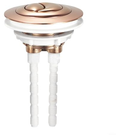 BlesConi Botón de tanque de inodoro de doble descarga, varilla de 100 mm, repuesto ABS para cisterna de baño, oro (oro rosa)