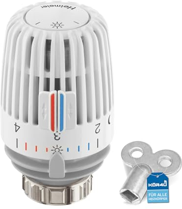 1x IMI Heimeier Thermostat-Kopf 6000-00.500, inklusive 1x kör4u Heizkörper-Entlüftungsschlüssel