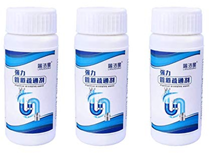 Leistungsstarker Spül- und Abflussreiniger, Magic Bubble Bombs, schnell schäumender Rohrreiniger, Deodorat-Pulver-Dredge-Mittel für das schnelle Reinigen von Küchentoiletten-Pipelines (3PCS)