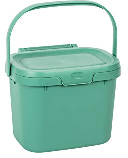 Addis 518534 Everyday Kitchen Food Waste Compost Caddy Bin, 4.5 Litre, Sage Green