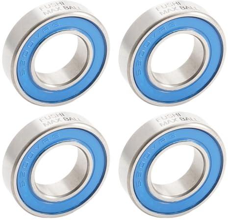 6800 VRS MAX - Rodamientos industriales, tamaño 10 x 19 x 5 mm, acero cromado azul sellado con grasa, 6800LLU Cart rodamientos de bolas para centro de giro de MTB (4 unidades)