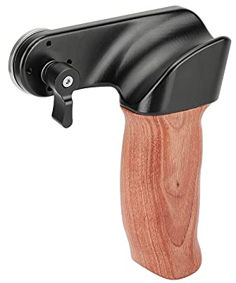 CAMVATE Ergonomischer Holzhandgriff mit Rosette M6-Gewinde-Schraubverbindung für Kamera-Schultermontage-Rig (Rechte Hand)