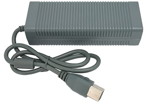 ciciglow Fuente de Alimentación para 360 con Cable de Alimentación, Reemplazo de la Fuente de Alimentación de la Consola de Juegos Cargador de 185‑265 V para 360(#1)