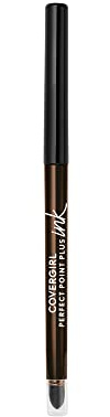 COVERGIRL Perfect Point Plus Ink Gel Eye Pencil, Pigmented, Long-Wearing, Vegan Formula, Shimmering Brown 280, 0.01oz