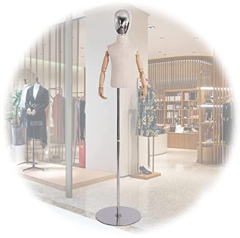 Schaufensterpuppen-Torso für Kinder, 100–140 cm höhenverstellbare Puppen, Dummy-Modell für 4–6 Jahre alte Unisex-Kinder, Kleinkinder, Kleidungsdisplay, 2 Stile