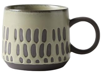 Xfeyaqlo Tazzine Caffe Vintage, 450ml Tazza Grand Ceramica, Tazza Ceramica Vintage, Goditi Il Tuo Tempo Libero (Bambù)