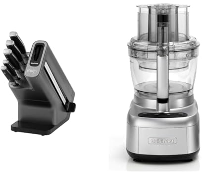 Ninja Foodi StaySharp Knife Block with Integrated Sharpener, 5-Piece Knife Set & Cuisinart Expert Prep Pro | 2 Bowl Food Processor with 3L Capacity