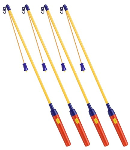 REDTRON 4er LED Laternenstab Elektrisch 50cm für St Martin, Sankt Martin Laterne Kinder Elektrischer Stab für Laternenumzüge, Martinsumzüge, Halloween-Stil 3