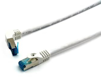 Equip 605800 Cat.6A S/FTP patchkabel, vinklad till rak kontakt, 1,0 m, vit