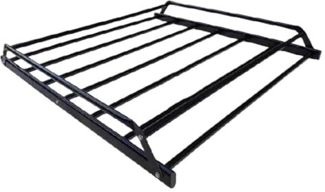KBKEUBUAD Porte-Bagages Traverses Porte-Bagages De Toit De Voiture en Acier Panier À Bagages Supérieur Accessoires De Barre De Vélo Barres De Toit De Voiture(Black 2)
