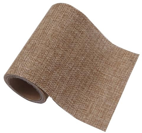 Kunstleder Selbstklebend Leinen-Reparaturflicken, 58,26 x 39,37 Zoll, Selbstklebender Couch-Reparatur-Stoffflicken für Möbel, für Couch, Handtasche, Schränke(Ginger,46x100cm)