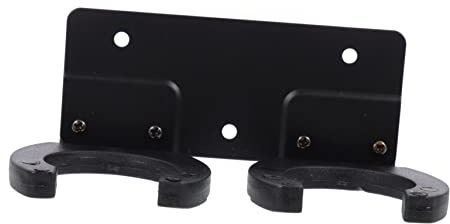 Mikrofon Wandhalterung aus Metall mit Doppelhaken, Schwarz | Stabile Wandmontage für Kirche und Zuhause, Heavy Duty Support, Passgenauer Halter für Mikrofone