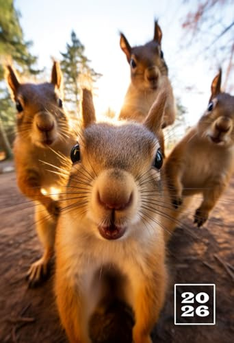 2026: A6 Wochentaschenkalender | 1 Woche auf 2 Seiten Terminplaner | Buchkalender im Mini Format | Weekly Planner Kalender | Jahresplaner Kalenderbuch ... Agenda Planer Klein & Kompakt | Eichhörnchen