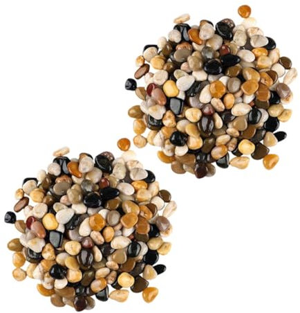 HEMOTON 2bolsas Guijarros De Colores Para Guijarros Decorativos Para Jardín Piedras Pulidas Para Jarrones y Plantas