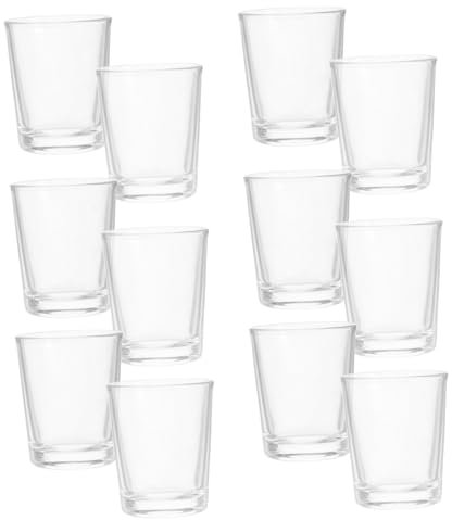 UKCOCO 12pièces Verres à Liqueur Miniatures Verre Transparent Lot De Tasses De Sacrement Petites Pour Communion Dégustation De Spiritueux