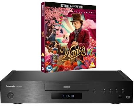 MULTIREGION Blu-ray Player Compatible with Panasonic DP-UB9000 MultiRegion Blu-ray Region A, B & C - DVD Regions 1-8 - Bundle Including Wonka 4K UHD Disc