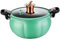 Mini olla a presión, olla de calabaza 8L, de presión de calefacción rápida con manijas de cerradura, serie antiadherente con tapa para gas, inducción, estufas eléctricas, verde, cocinas