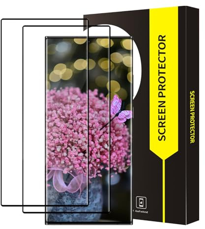 Cable Leader 2 Stück Schutzfolie für Panzerglas für Samsung Galaxy S24 Ultra 5G, Sensitive Touch, 9H Härte, Anti-Bläschen Schutzglas, 3D Runde Kanten, Hoch Definition S24 Ultra Displayschutzfolie