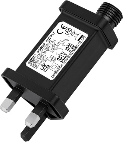 URAQT 31V 6W Transformer Plug, IP20 Power Supply Adapter, 8 Lighting Modes and Memory Function for Christmas Tree Lights, Icicle Lights, Fairy Lights, Colourful Lights, Flashing Lights Curtain Light