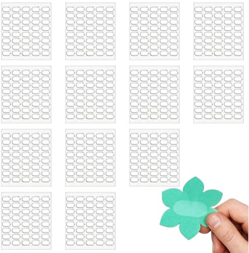 520 Stück Klebepunkte Doppelseitig,Patafix,Klebeknete,Klebepads,Museum Gel | Glue Dots,Klebefolie Transparent,Fensterkleber für Heim Büro Dekor