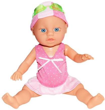 Bambola da Nuoto, Giocattolo da Bagno Galleggiante, Figura d'Acqua Giunta Mobile, Compagna di Giochi per Vasca da Bagno per Bambini, Bambola per attività Estive Impermeabile, per Ragazzi Ragazze Bambi
