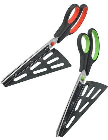 GATHINESS Forbici Tagliapizza Multifunzionali e Design Staccabile in Inossidabile Nero 2 con Lama Affilata per Serate Pizza in Casa