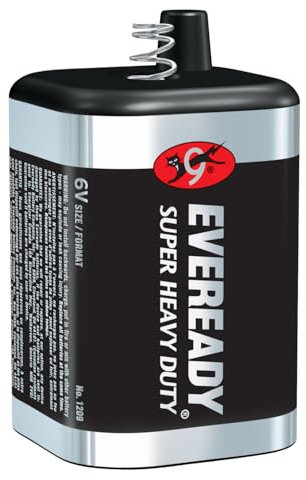 Eveready 1209 Non-Rechargeable Battery – Batteries (Zinc-Carbon, Prismatic, 6 V, Black)