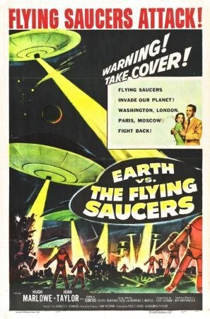 POSTERS Tierra contra los platillos volantes póster de la película 28 cm x43cm 11inx17in
