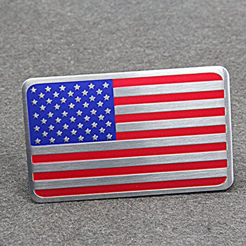 Garage-SixtySix Metall Emblem Aufkleber USA Fahne