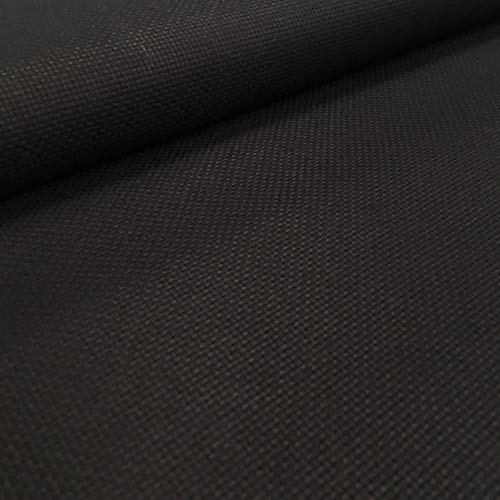 Kt KILOtela - Aida-Stoff Kreuzstich, Kreuzsticharbeiten, Baumwollstoff, 5,5 Stiche/cm, 14 Counts, 100 cm Länge x 150 cm Breite, Schwarz