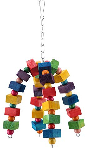 VIFER Kauspielzeug für Papageien, Kauspielzeug aus Holz, zum Aufhängen, Vögel, Käfig, Beißspielzeug für Wellensittiche, Nymphensittiche, Vögel