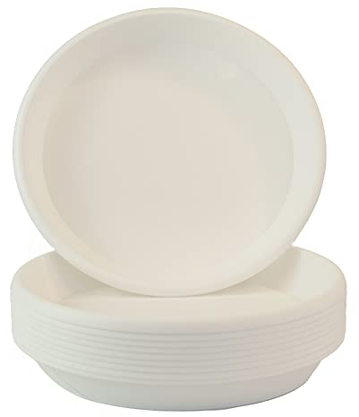 Home Garden Ornaments Plant Pot Saucers 15cm White Set of 10 – Solid Plastic Plant Pot Saucer – Round Plant Saucer for House Plants – Durable Plastic Plant Tray (15 cm, White)