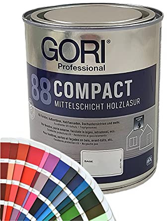 Gori 88 Compact Mittelschicht Holzlasur Sonderfarbtöne (0,75Liter, RAL6009 Tannengrün)