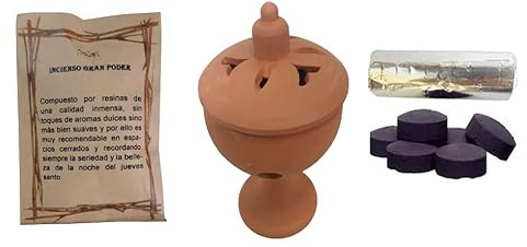 Incensario Semana Santa Cáliz - Liturgia Pascua botafumeiro Artesanal Colores Variados incensario cerámica (Barro)