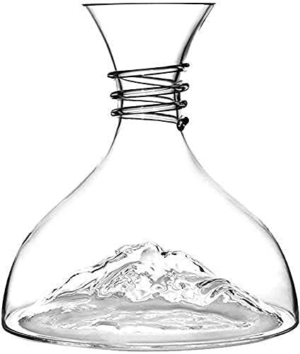 SHALOLY Decanter Whisky Decanter Vino anter Vino Rosso anter-100% Vetro Soffiato a Bocca Elegante Grappa Decanter Set Hanade Grappa Accessori per Aerazione Decanter Regalo per Amici E Famiglia (1)