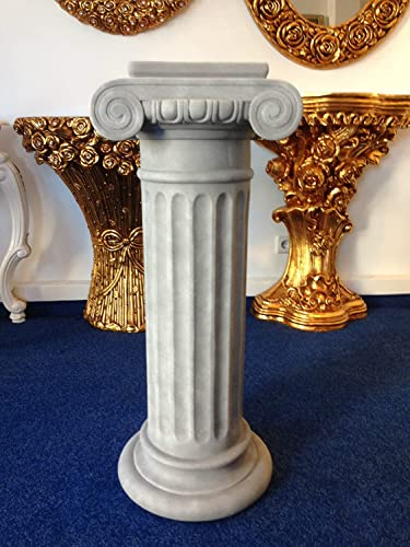 Columna de meandro estilo mesa auxiliar de 100 cm, estilo griego, antiguo, retro, rococó, barroco, soporte para flores, pedestal, pintado a mano