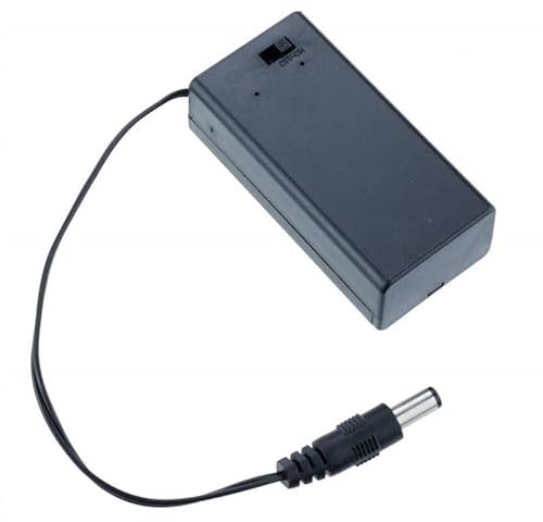PP3 Enclosed Battery Holder Box with 2.1mm Plug (Pack of 10)
